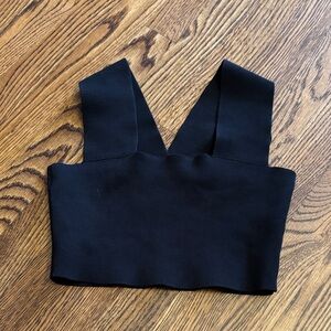 A.L.C. Black Crop Top